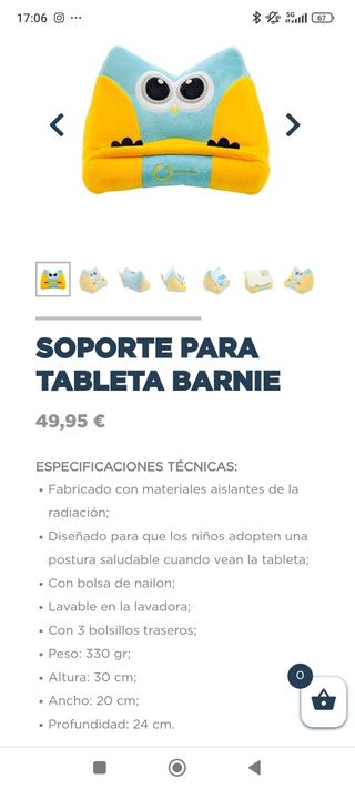 Soporte para tablet olufsen kids