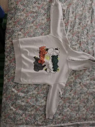 Sudadera de grafiti plateada para niño