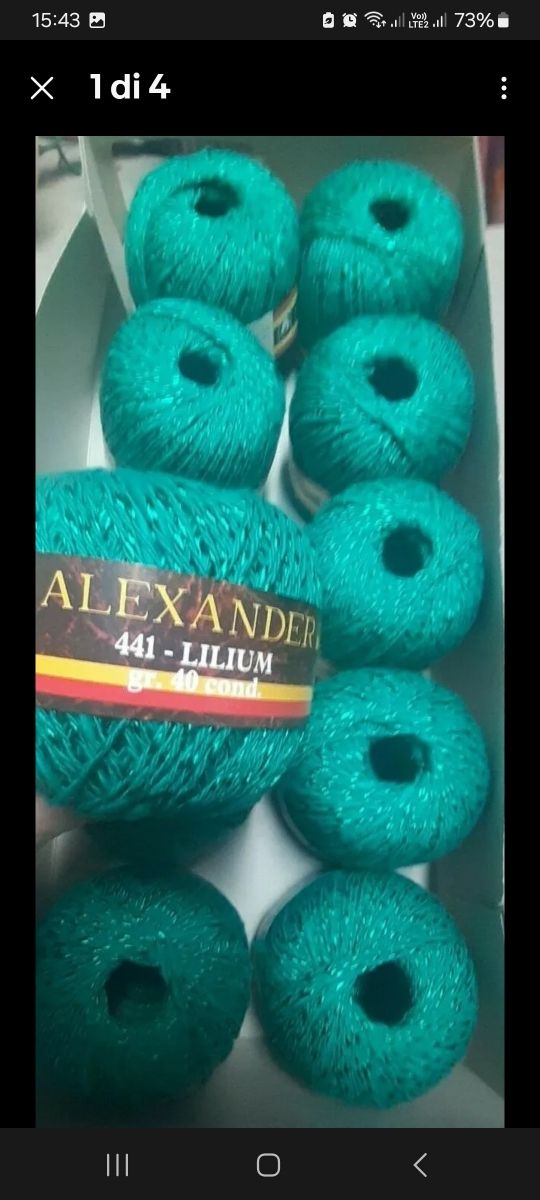 10 gomitoli di cotone Alexander.