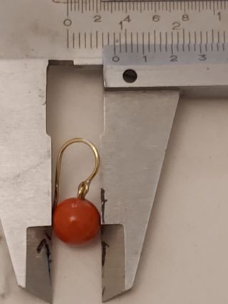 PENDIENTES ORO Y CORAL