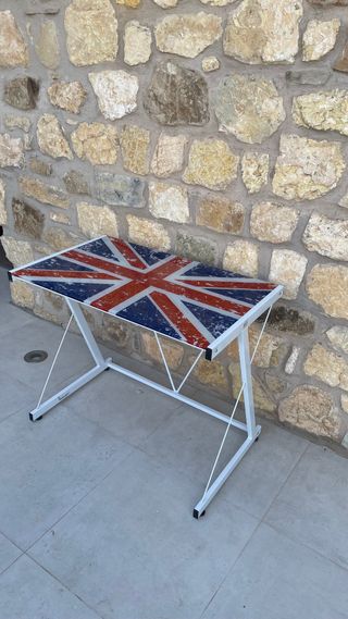 Mesa estudio cristal