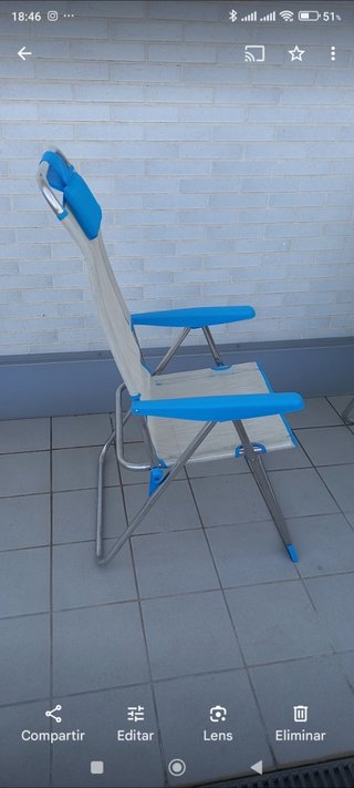 2 Sillas piscina plegables.