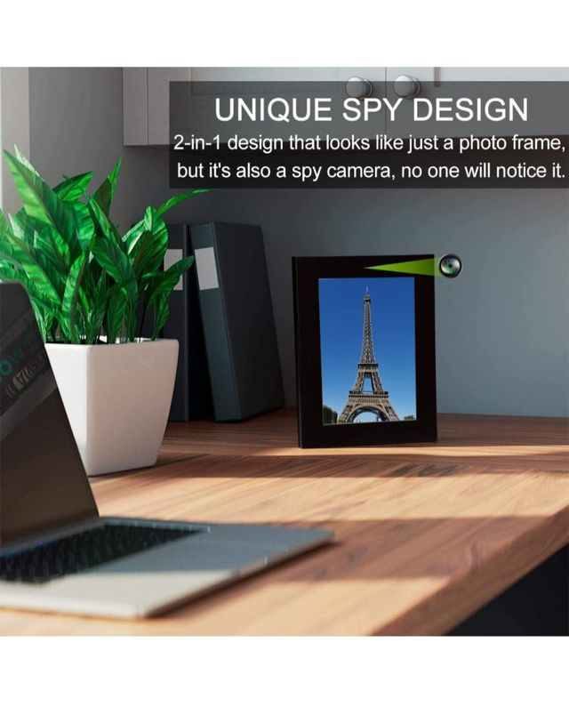 Mini Cámara Oculta WiFi Marco de La Foto HD 1080P.