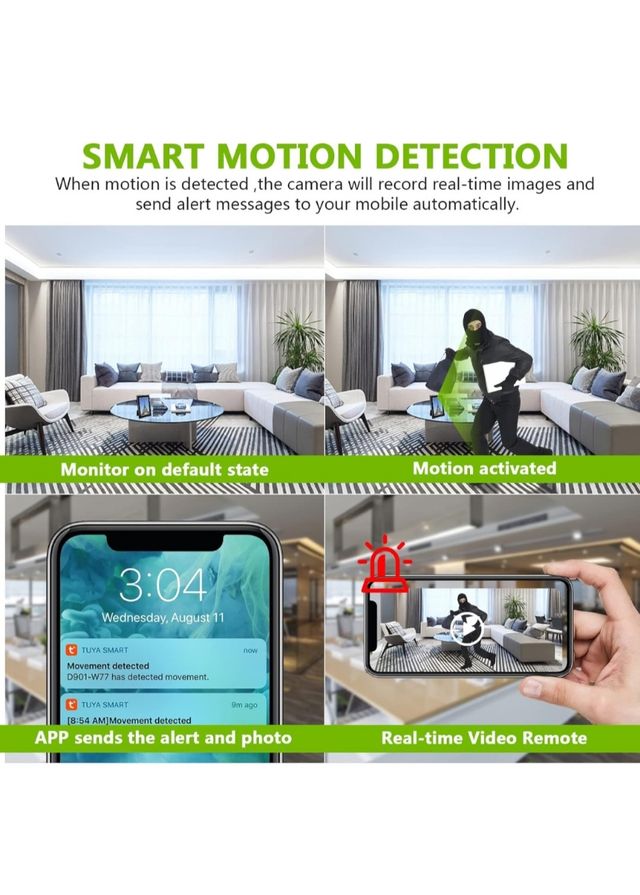 Mini Cámara Oculta WiFi Marco de La Foto HD 1080P.