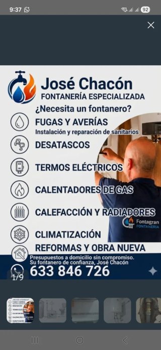 Fontanero en granada