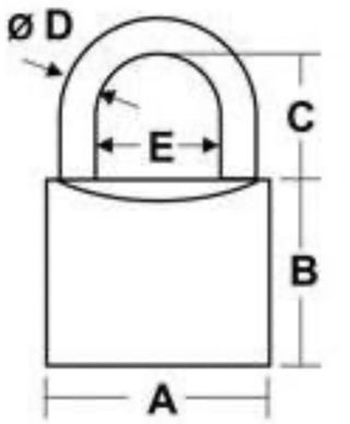 Candado con funda termoplástica hermética IFAM