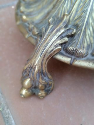 Lampara pie antigua bronce macizo vintage años 30