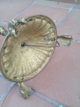 Lampara pie antigua bronce macizo vintage años 30