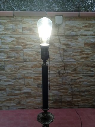 Lampara pie antigua bronce macizo vintage años 30