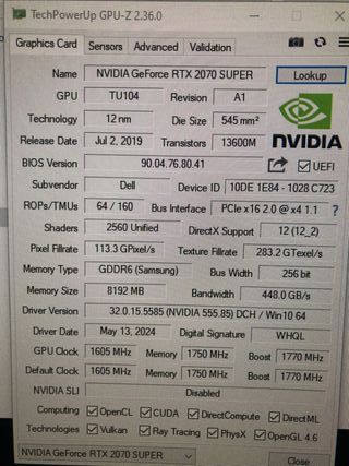 Gpu Z Techpowerup Gtx 1660 Super Graphics Card Cpuz Gpuz Cpu Z