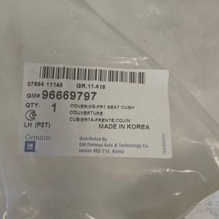 FUNDA ASIENTO DELANTERO CHEVROLET AVEO NUEVO