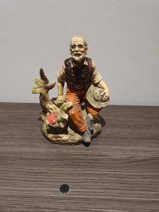 Figura porcelana viejo japonesa 16 cm vintage.A