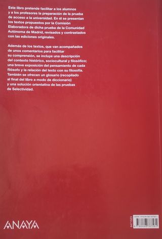 Libro Filosofía Selectividad Anaya