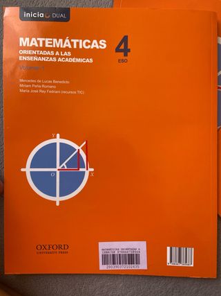 Libros Matematica 4ESO Oxford Inicia dual