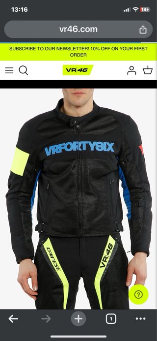 Chaqueta Verano VR46 con rejilla aireada.