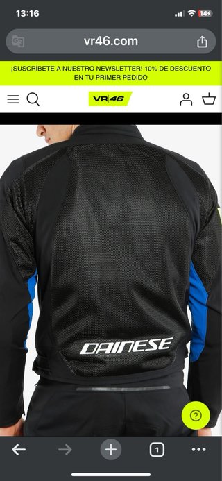 Chaqueta Verano VR46 con rejilla aireada.