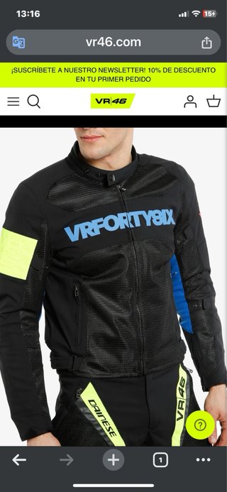 Chaqueta Verano VR46 con rejilla aireada.