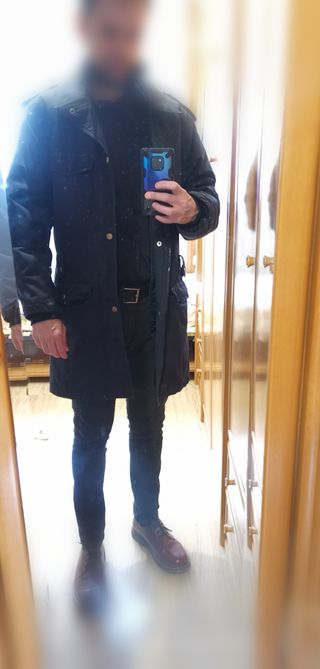 Abrigo estilo militar azul