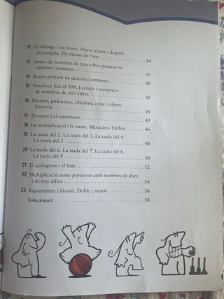 Llibre matemàtiques de repas 2n + 3r