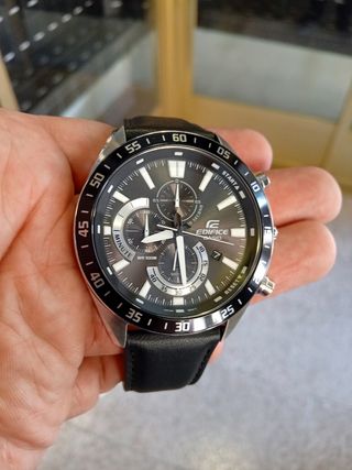 CASIO EDIFICE CAJA GRANDE 55MM / correa de piel