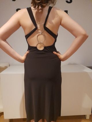 Vestido de fiesta marrón + chaqueta