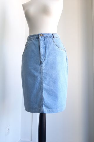 Falda Vaquera Vintage Cintura Alta 