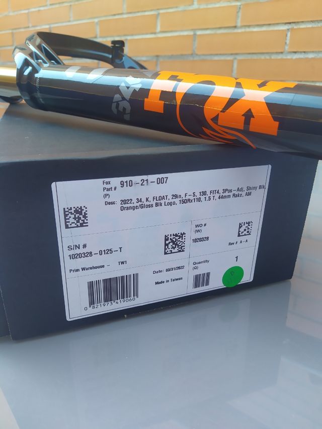 29" FOX34 KASHIMA 130mm Fit4 BOOST.Horquilla.ENVÍO