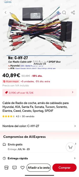 Cableado Radio con CAN-Bus Kia