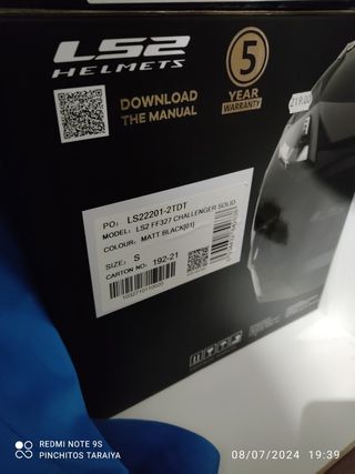 Casco LS2 talla S
