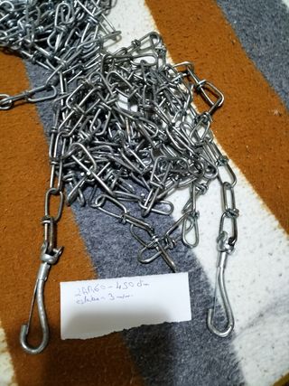2 cadenas galvanizada,con gancho