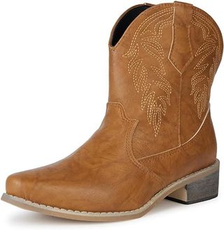 BOTAS VAQUERO MUJER PANTORRILLAS MARRON (37)