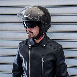 CGM 169A ILLI MONO casco jet negro mate outlete