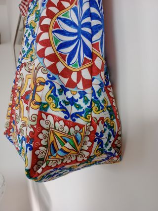 Shopper in cotone stile Sicilia