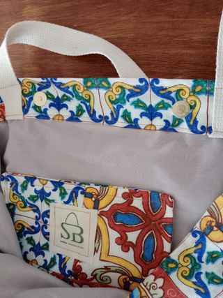 Shopper in cotone stile Sicilia