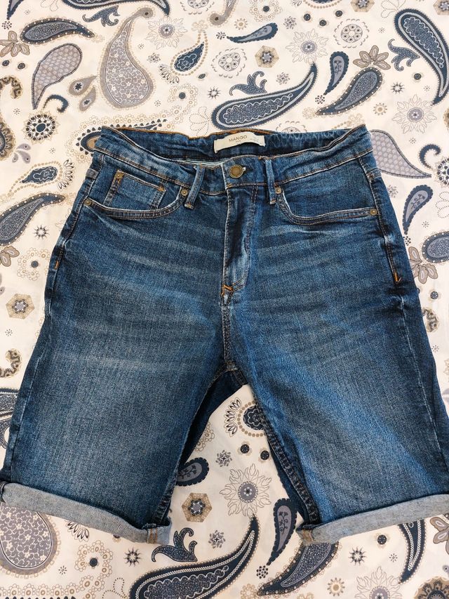 Bermudas vaqueras Mango