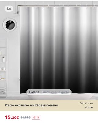 CORTINA BAÑO 1’80 x1’80