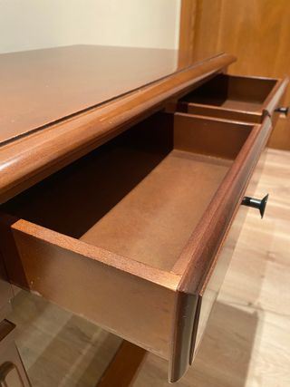 Mesita madera con cristal