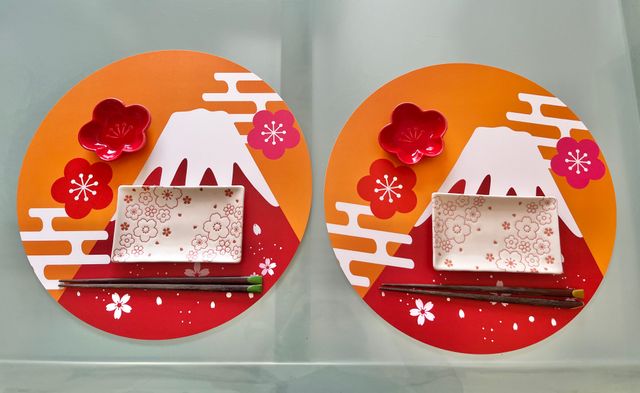 Mantel Japón kimono decoración mesa