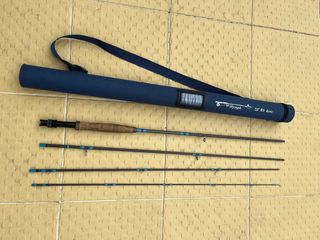 Lote de pesca carrete baetis y caña perdigon nymph