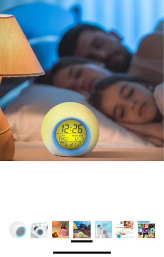 Sveglia 7 Colori Cambia Luce a led Termometro