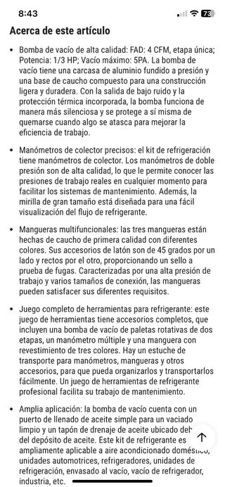 Compresor vacio aire acondicionado