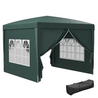 Gazebo 3x3 m da Giardino Impermeabile in Acciaio c