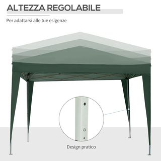 Gazebo 3x3 m da Giardino Impermeabile in Acciaio c