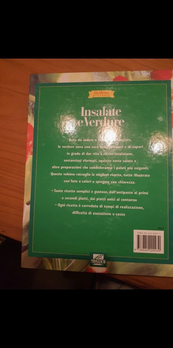 Libro "insalate e verdure "