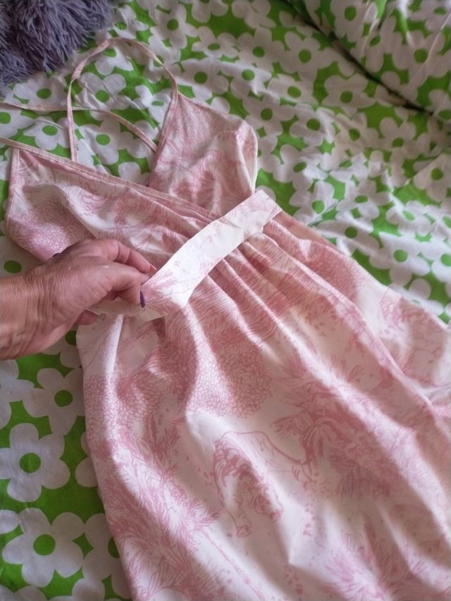 Vestido largo escote en cruz