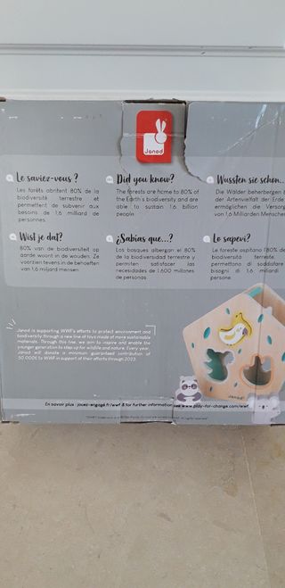 Janod, Caja de Formas Animales en madera