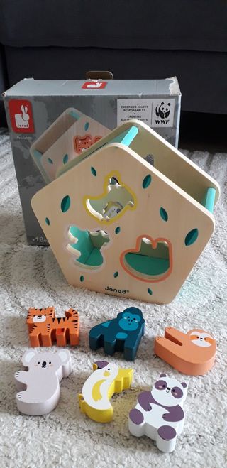 Janod, Caja de Formas Animales en madera