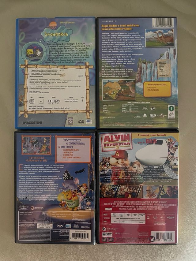 4 DVD per bambini