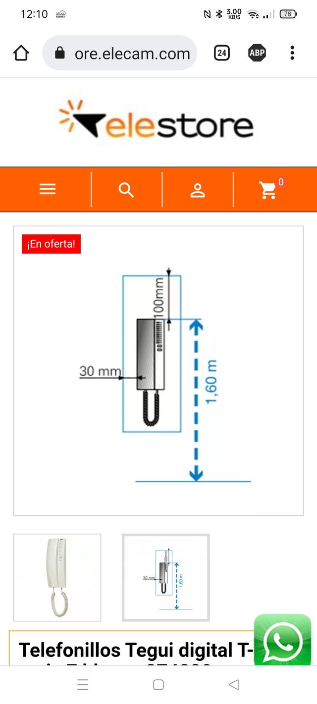 Telefono universale T-71U bianco Tegui 374240