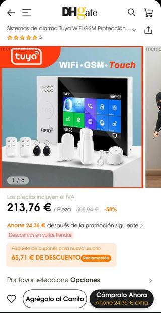 Sistema de alarma para hogar